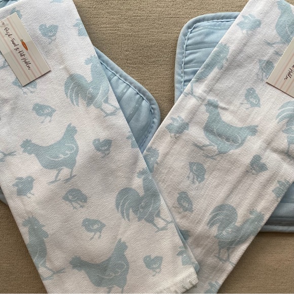 Kitchen Towel & Pot Holder Set Chicks,Chickens n Roosters NWT - Picture 3 of 10